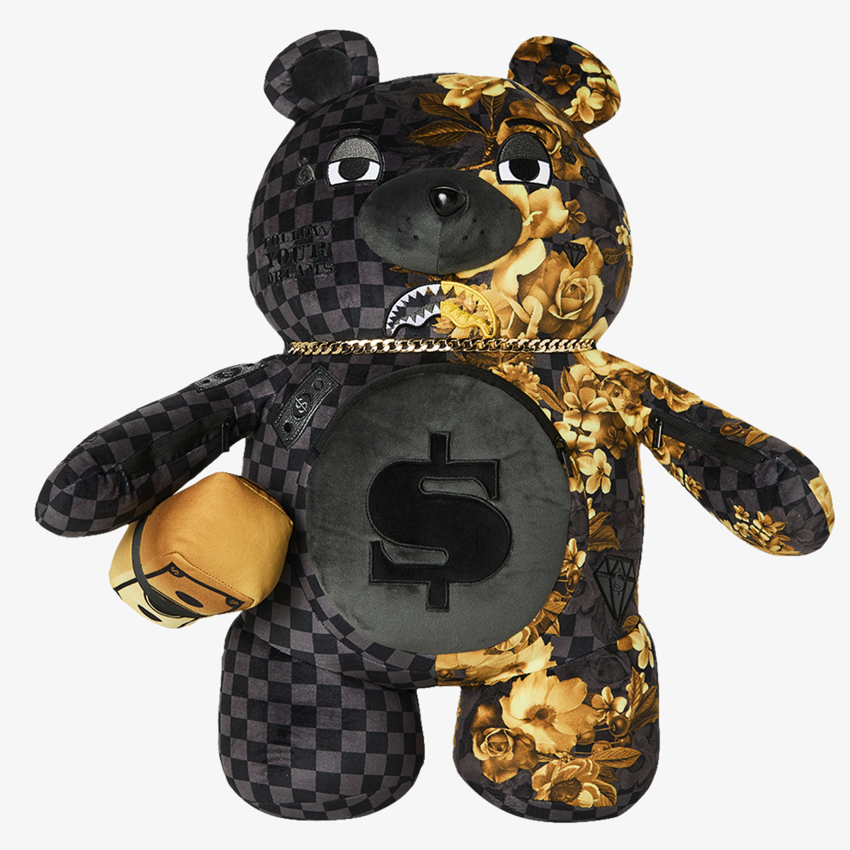 SPRAYGROUND Ranac Gold Floral Remix Moneybear