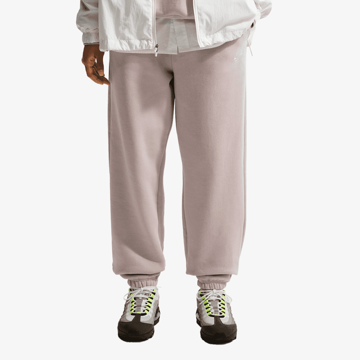 NIKE Donji deo trenerke Studio Fleece High-Rise Oversized Cuffed
