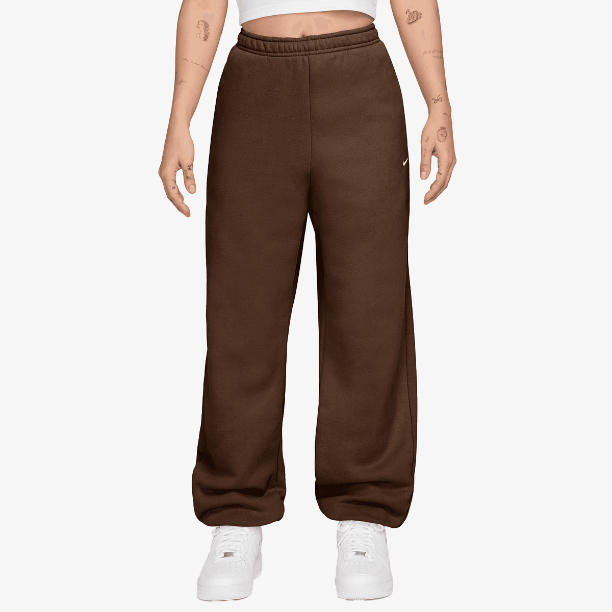 NIKE Donji deo trenerke Studio Fleece High-Rise Oversized Cuffed