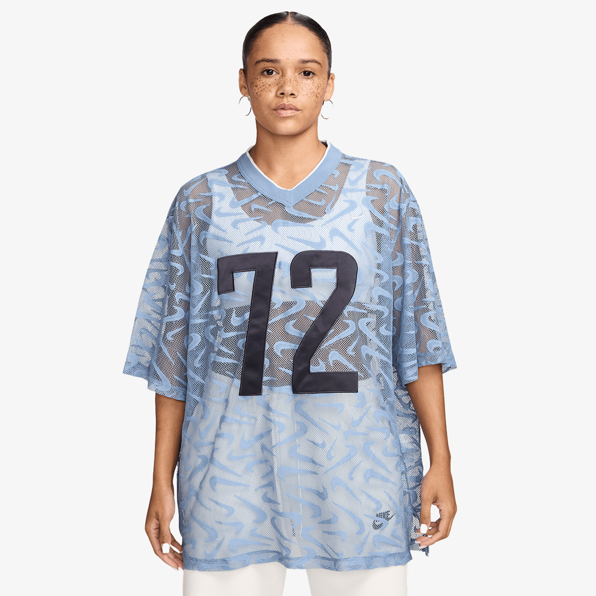 NIKE Majica W NK CHILL WVN LACE JERSEY
