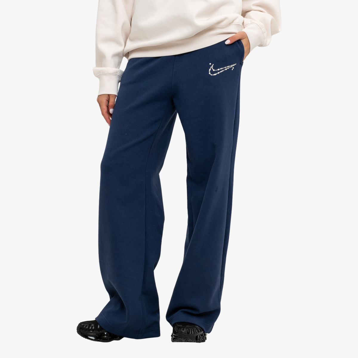 NIKE Donji deo trenerke Phoenix Fleece Wide Leg