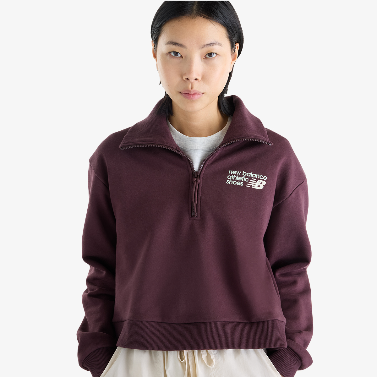 NEW BALANCE Dukserica Athletics Premium Logo Oversized Half Zi