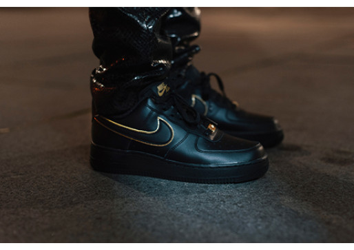 Nike Air Force 1 Black x Gold collection