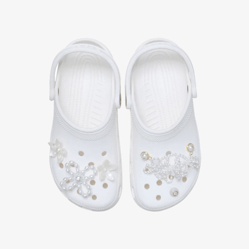 CROCS PRIVEZAK White Pearl Beaded 5 Pack 