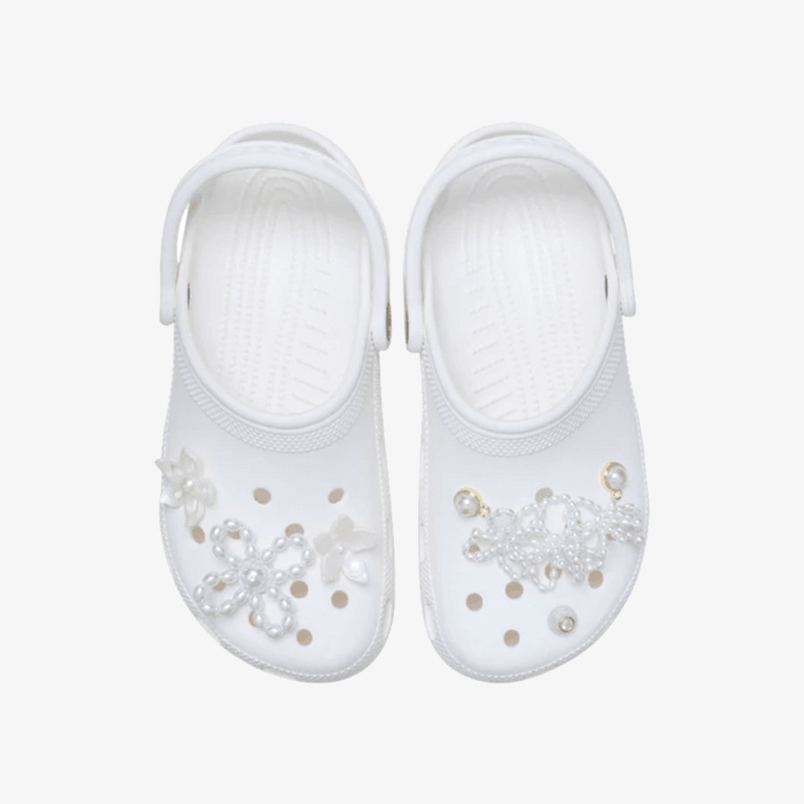 CROCS PRIVEZAK White Pearl Beaded 5 Pack 