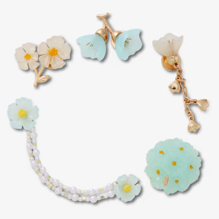 CROCS PRIVEZAK Blue Dainty Floral 5 Pack 