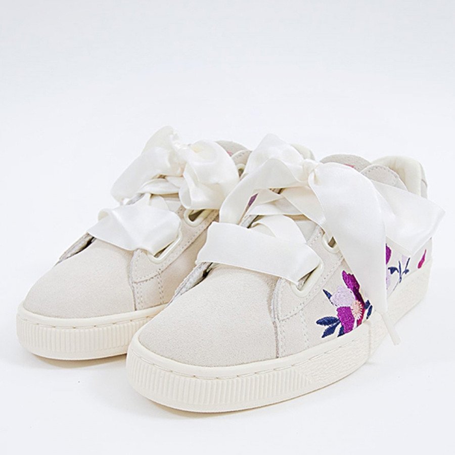 puma suede heart flowery