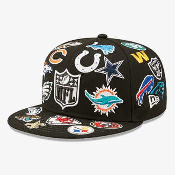 NEW ERA Kačket NFL All OVER  BLK 