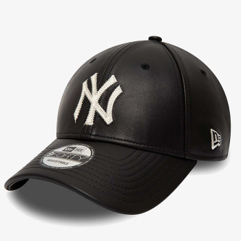 NEW ERA Kačket NEW ERA Kačket MLB LEATHER 9FORTY NEYYAN  BLKOFW 