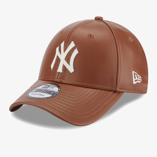 NEW ERA Kačket MLB LEATHER 9FORTY NEYYAN  BRSWHI 