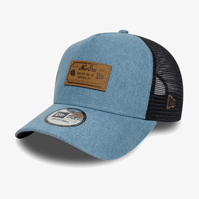 NEW ERA Kačket DENIM LEATHER PATCH TRUCKERNONE 