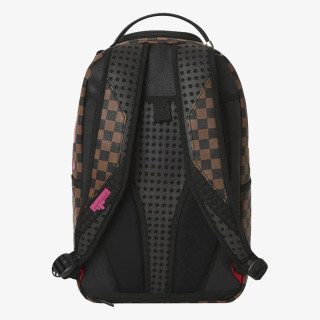 SPRAYGROUND Ranac PINK DRIP BROWN CHECK DLX BACKPACK 