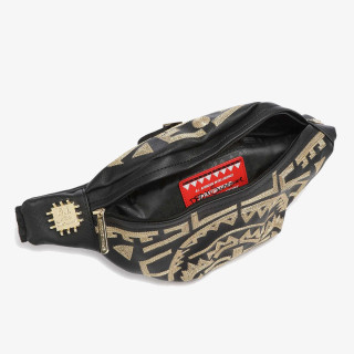 SPRAYGROUND Torbica Ai TRIBAL GOLD SAVVY CROSSBODY TEDDY BEA 
