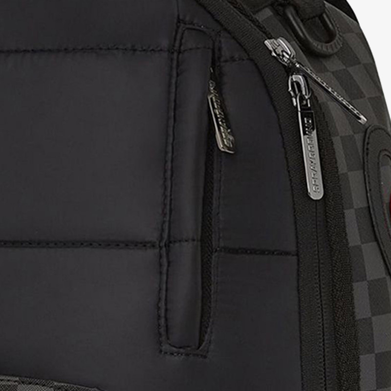 SPRAYGROUND Ranac BLACK PUFFER GREY CHECK BACKPACK | Buzz - Online Shop