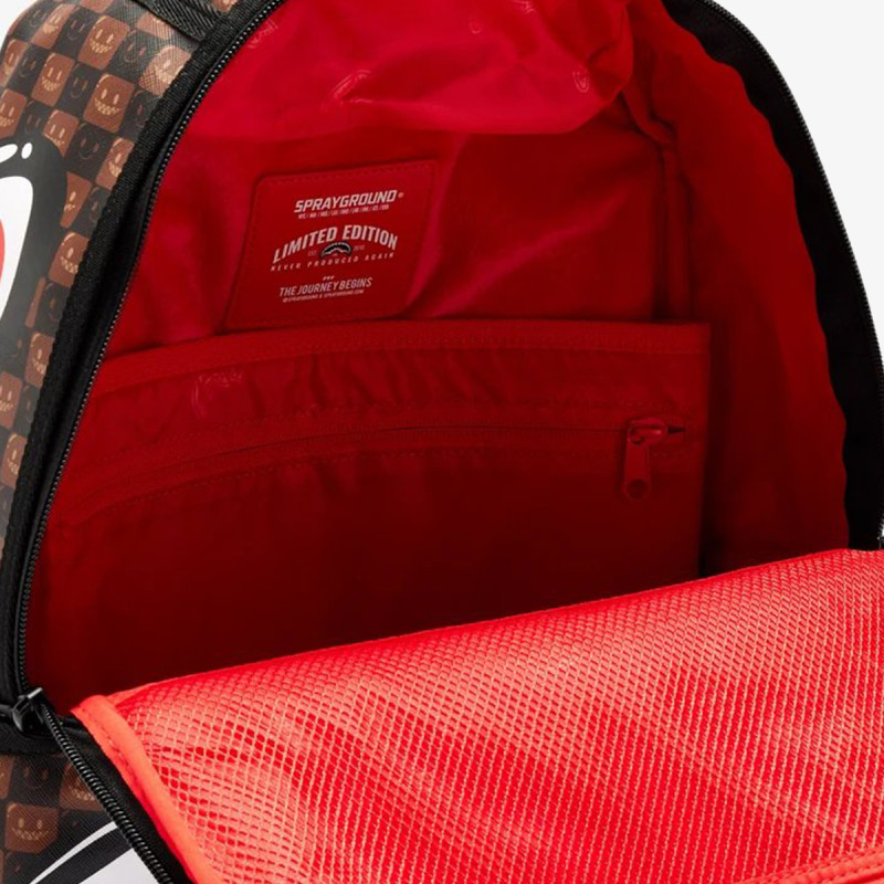 SPRAYGROUND Ranac SHARKS IN PARIS WTF BUBBLE BROWN CHECK B 