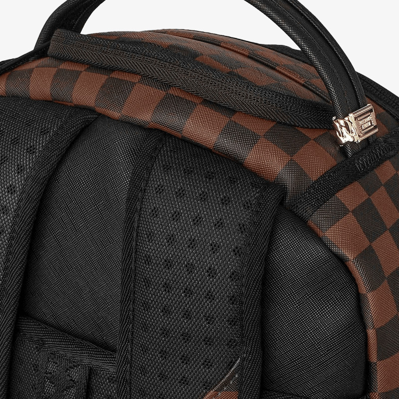 SPRAYGROUND Ranac BROWN CHECK GHOST DRIP BACKPACK 