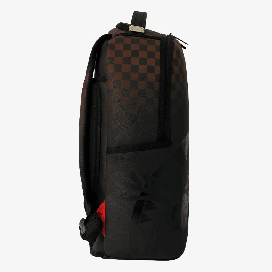 SPRAYGROUND Ranac BROWN CHECK GHOST DRIP BACKPACK 