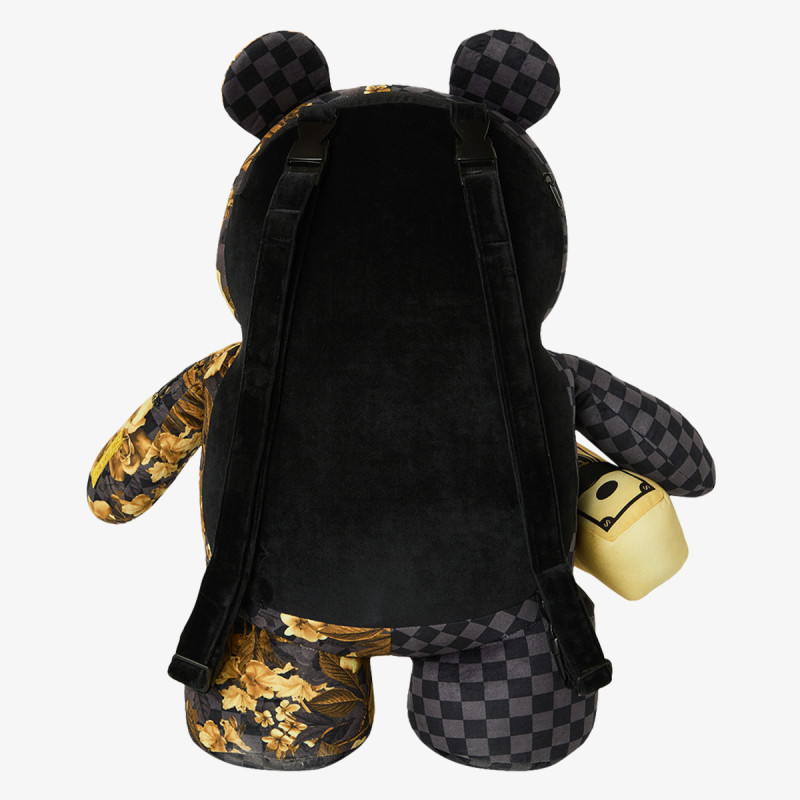 SPRAYGROUND Ranac GOLD FLORAL REMIX MONEYBEAR BACKPACK 