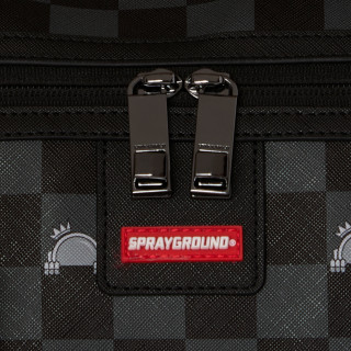 SPRAYGROUND Ranac GRAY PEEKING CHARACTER CHECK DUFFLE 