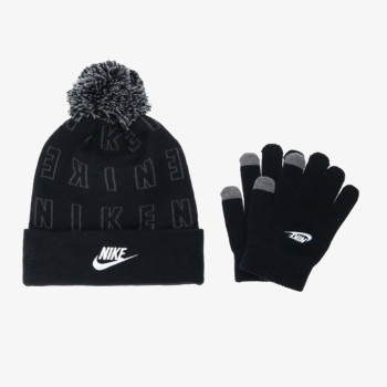 NIKE JACQUARD POM BEANIE SET