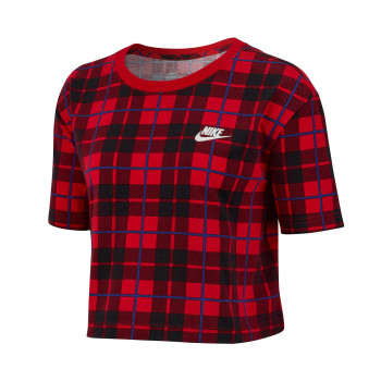 plaid nike crop top