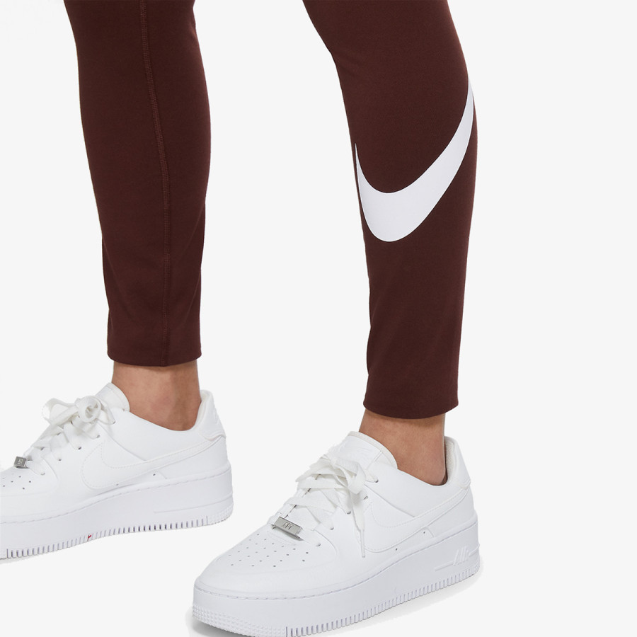 NIKE Helanke Sportswear Essential Mid-Rise Swoosh 