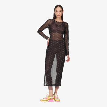 W NSW AIR AOP MESH LS DRESS