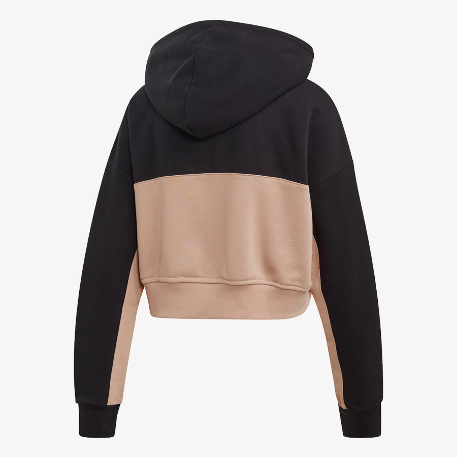 Adidas cropped ash pearl & black womens hoodie 2025