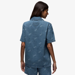 NIKE Majica W J SS AOP WVN TOP 