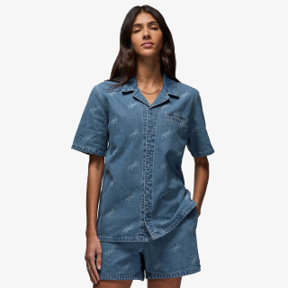 NIKE Majica W J SS AOP WVN TOP 