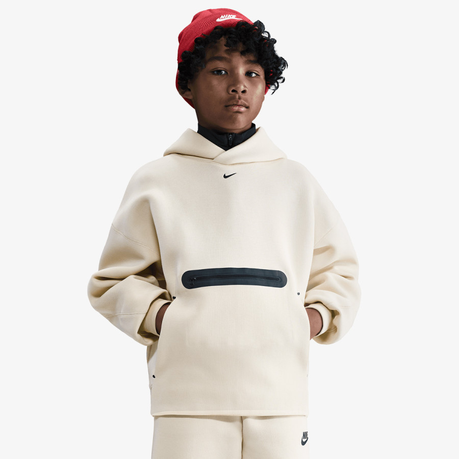 NIKE Dukserica B NSW TCH FLC OVRS PO HDY-PD 