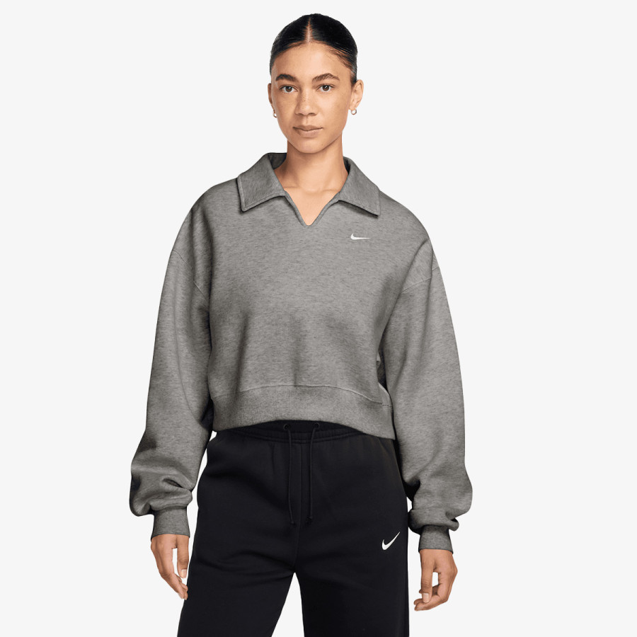 NIKE Dukserica W NK STDO FLC MW OS CRP POLO 