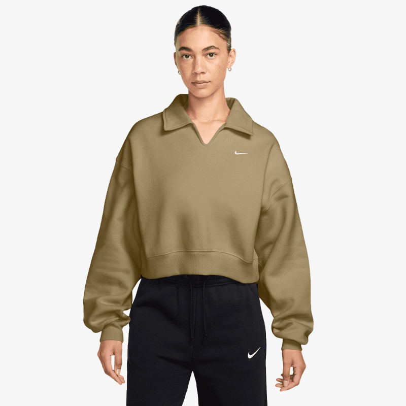 NIKE Majica dugih rukava W NK STDO FLC MW OS CRP POLO 