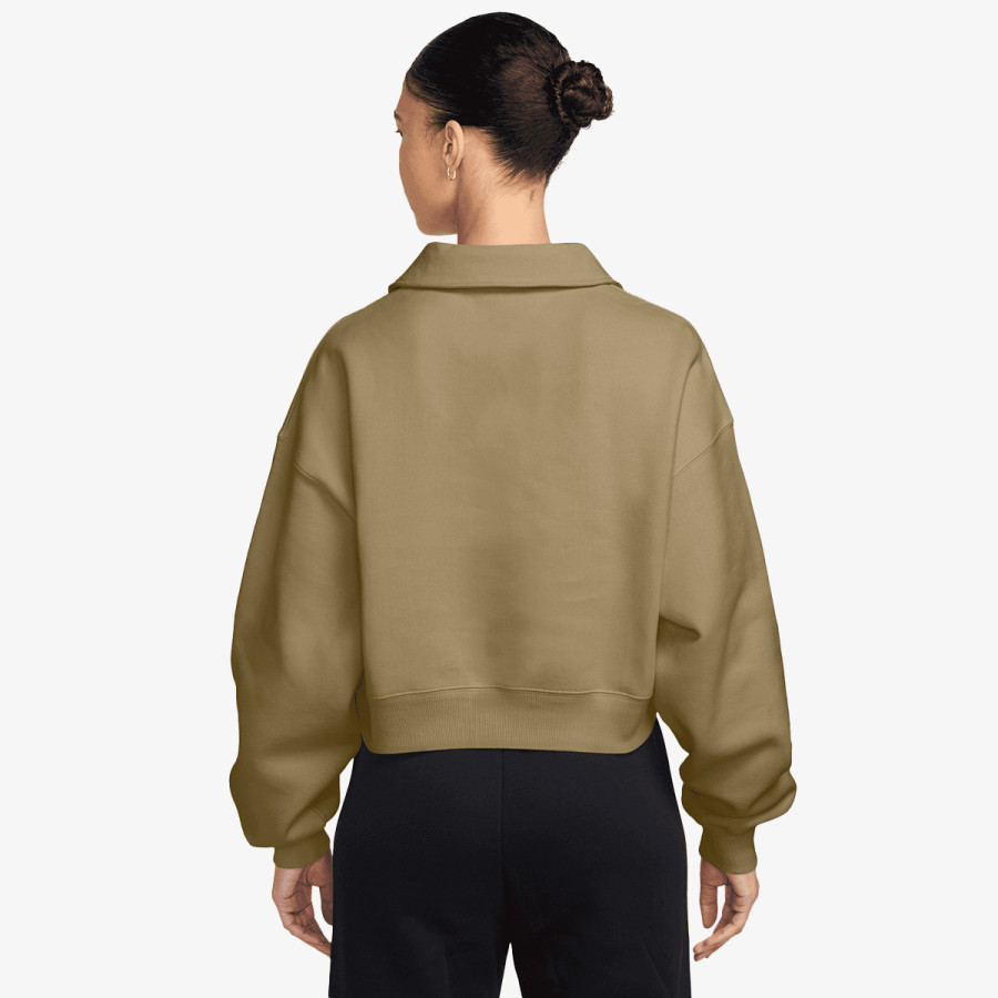 NIKE Majica dugih rukava W NK STDO FLC MW OS CRP POLO 