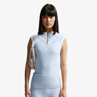 NIKE Majica W SLVLSS FITTED QZ TOP GLS 