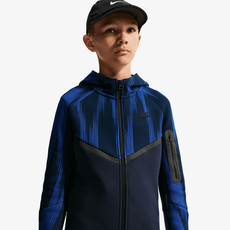 NIKE Dukserica B NSW TCH FLC FZ AOP 