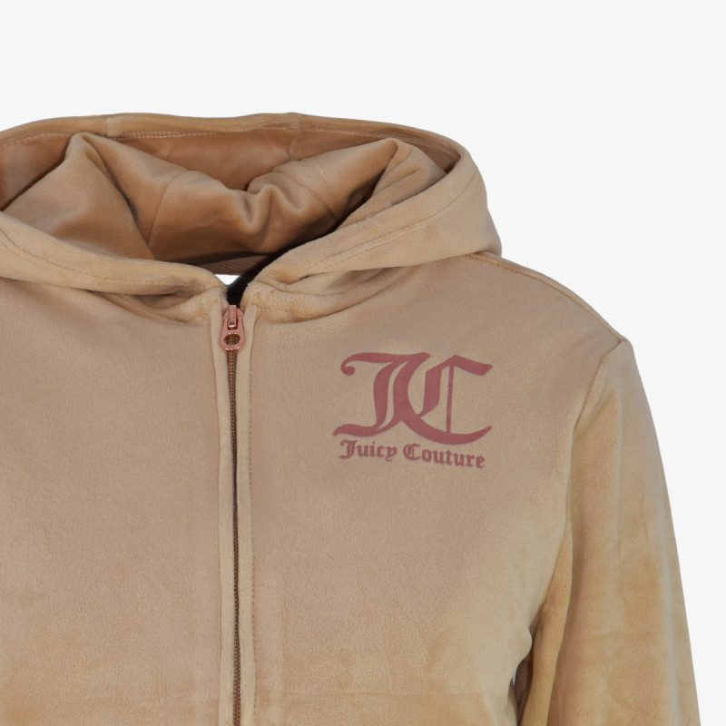 JUICY COUTURE Trenerka ZIP THRU HOODIE AND BOOTCUT JOG SET 