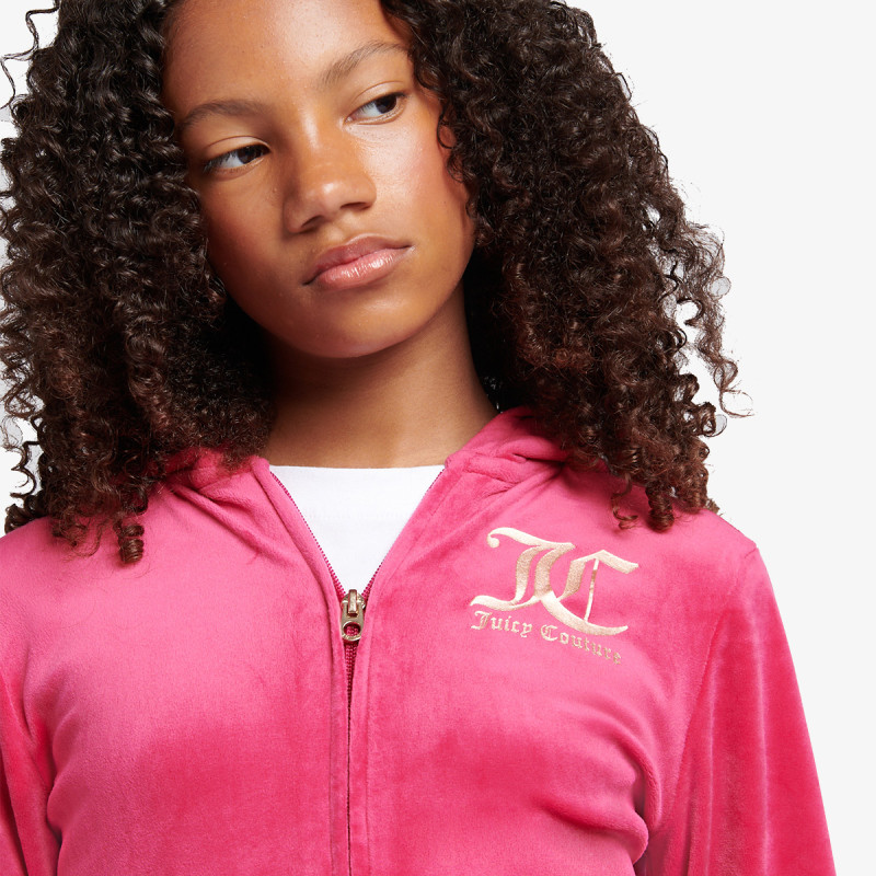 JUICY COUTURE Trenerka ZIP THRU HOODIE AND BOOTCUT JOG SET 