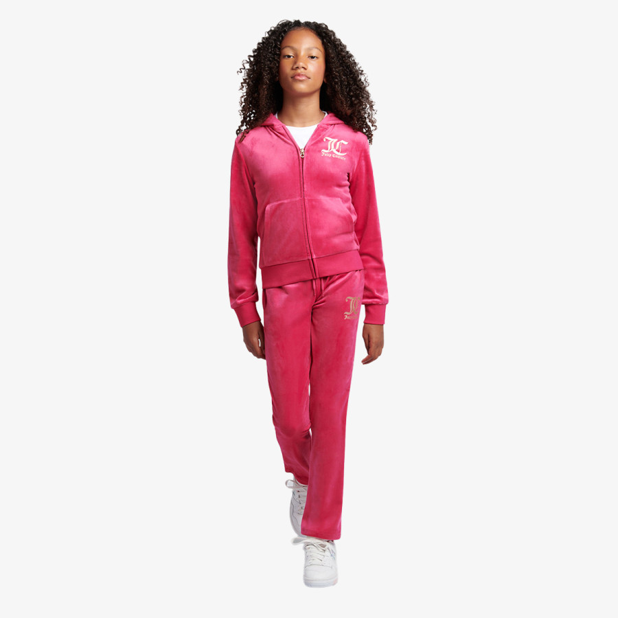 JUICY COUTURE Trenerka ZIP THRU HOODIE AND BOOTCUT JOG SET 