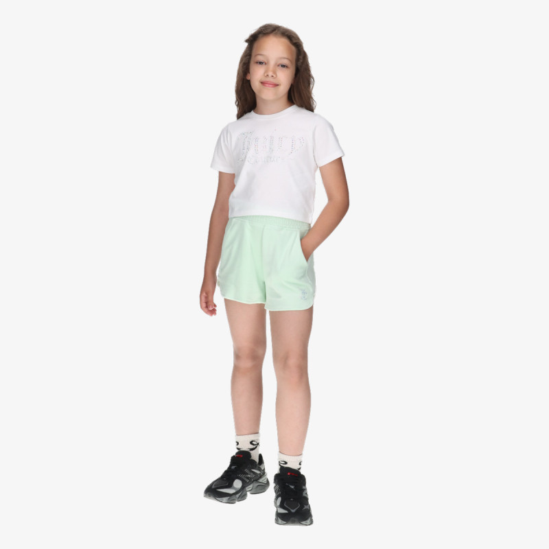 JUICY COUTURE Trenerka Shirred Waist Velour Short & Baby Tee Se 