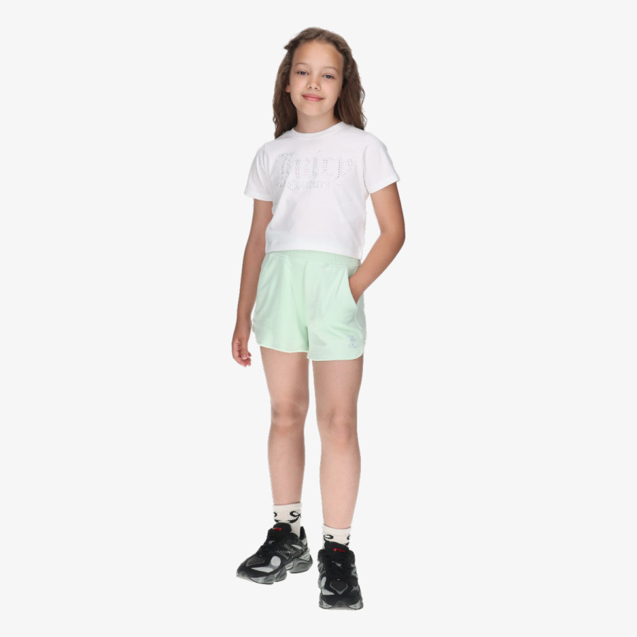 JUICY COUTURE Trenerka Shirred Waist Velour Short & Baby Tee Se 