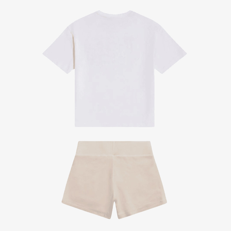 JUICY COUTURE Trenerka Oversize Tee & Velour Short Set 