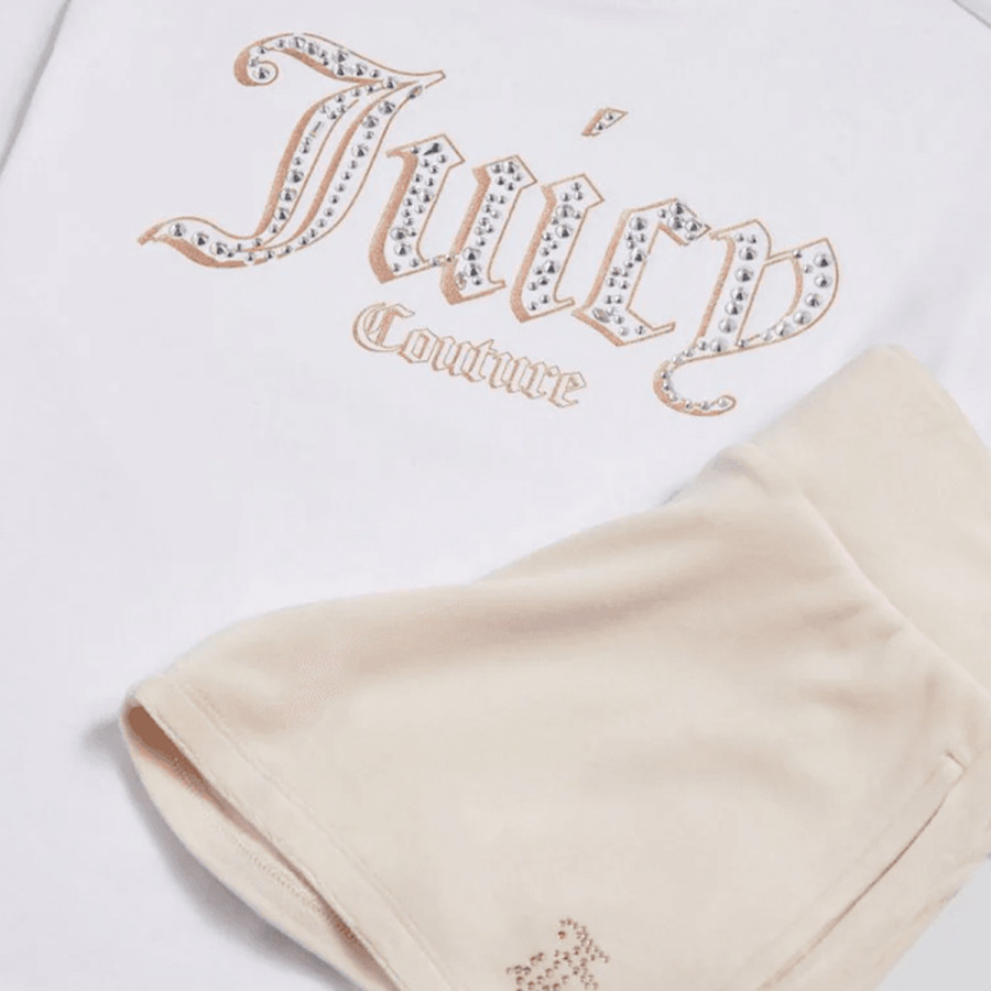 JUICY COUTURE Trenerka Oversize Tee & Velour Short Set 