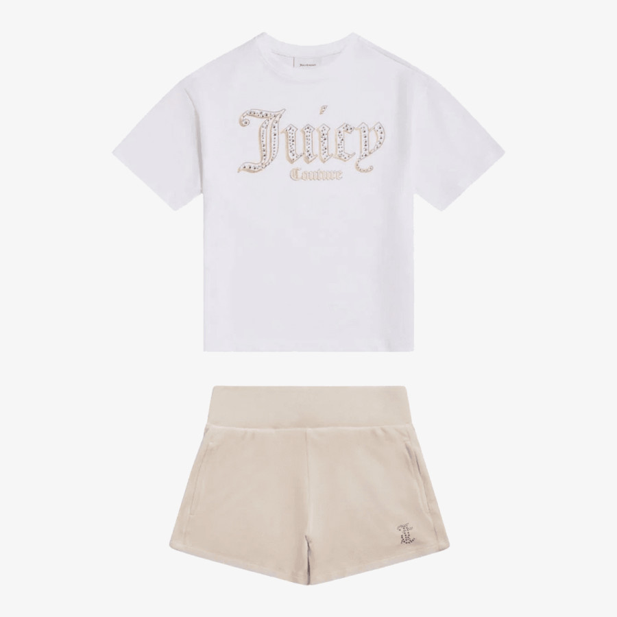 JUICY COUTURE Trenerka Oversize Tee & Velour Short Set 