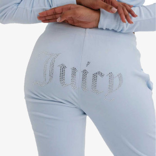 JUICY COUTURE Donji deo trenerke VELOUR TRACK PANT WITH DIAMANTE BRANDIN 