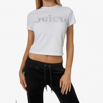 JUICY COUTURE Majica JUICY COUTURE Majica FITTED T-SHIRT WITH RODEO JUICY DIAMANTE 
