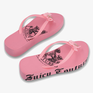 JUICY COUTURE Papuče HERITAGE CREST EVA WEDGE SLIDE 