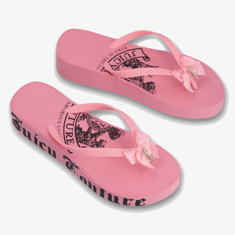 JUICY COUTURE Papuče HERITAGE CREST EVA WEDGE SLIDE 