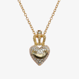 JUICY COUTURE OGRLICA JUICY CROWN HEART SHORT NECKLACE IN GOLD 