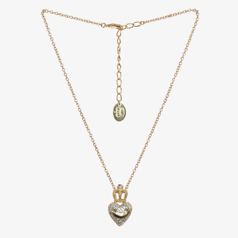 JUICY COUTURE OGRLICA JUICY CROWN HEART SHORT NECKLACE IN GOLD 